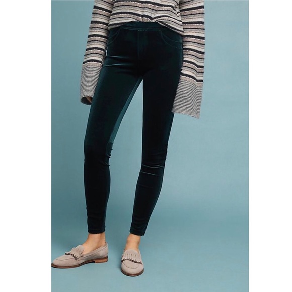 Anthropologie Sanctuary Green Velvet Legging XS NWT - Picture 2 of 6